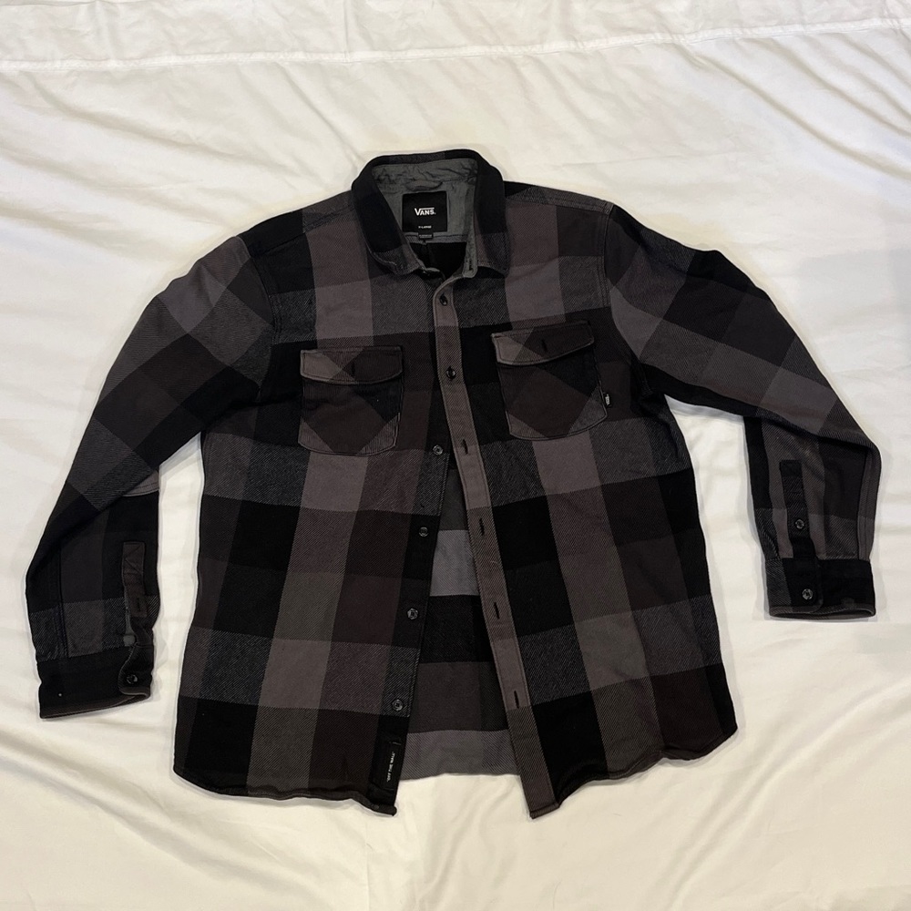 Black and Grey Vans Flannel Jacket